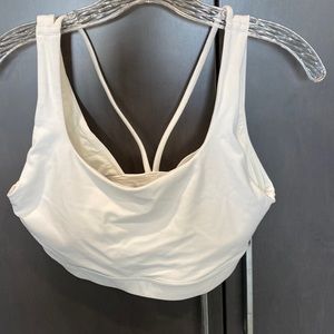 Athleta White Sports Bra, Size M, EUC